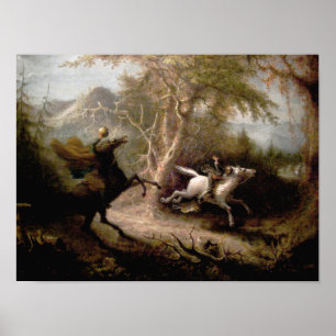 Sleepy Hollow Headless Horseman Framed Art Poster