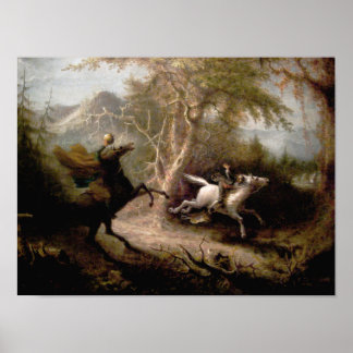 Sleepy Hollow Headless Horseman Framed Art Poster