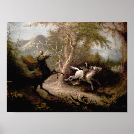 Sleepy Hollow Headless Horseman Framed Art Poster (Voorkant)