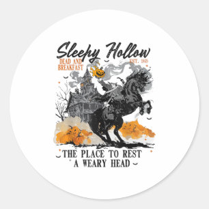 Sleepy Hollow Headless Horseman Halloween kostuum Ronde Sticker