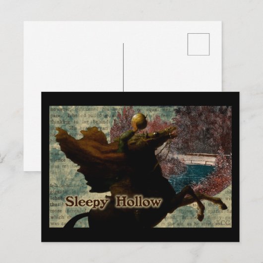 Sleepy Hollow Headless Horseman Holding Pumpkin Briefkaart (Voorkant / Achterkant)