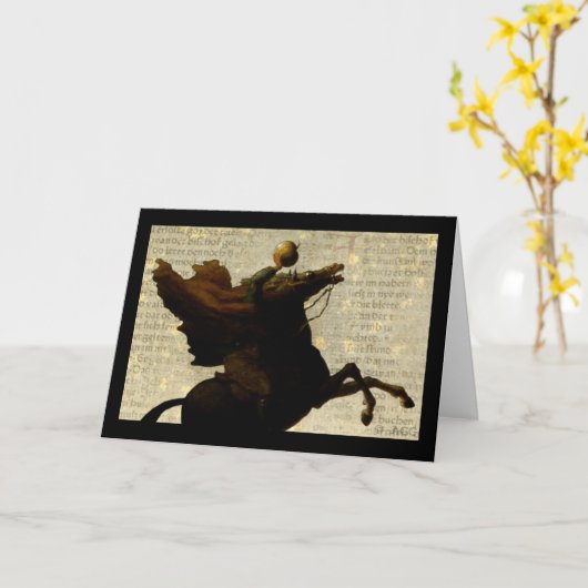 Sleepy Hollow Headless Horseman / Pomkin Kaart (Gele Bloem)