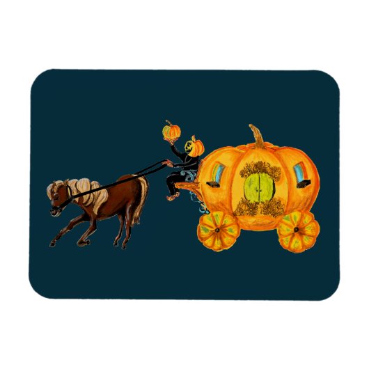 Sleepy Hollow Headless Horseman Pumpkin Carriage Magneet (Horizontaal)