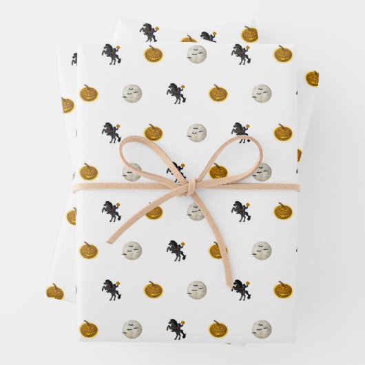 Sleepy Hollow Headless Horseman Spooky Halloween Inpakpapier Vel (In situ)