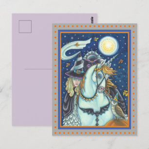 SLEEPY HOLLOW, HOOFDLOOS GOTHIC WITCH, UNICORN, OW BRIEFKAART