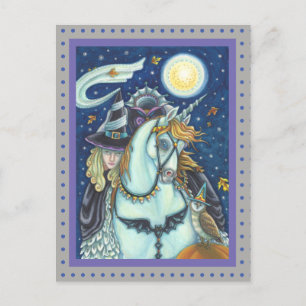 SLEEPY HOLLOW, HOOFDLOOS GOTHIC WITCH, UNICORN, OW BRIEFKAART