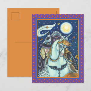 SLEEPY HOLLOW, HOOFDLOOS GOTHIC WITCH, UNICORN, OW FEESTDAGENKAART