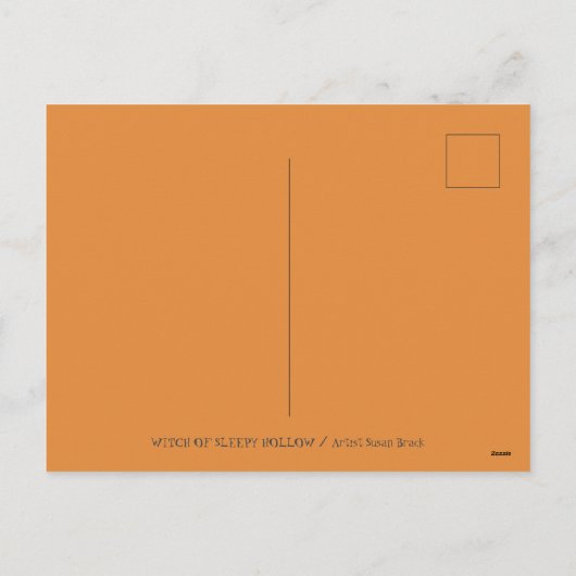 SLEEPY HOLLOW, HOOFDLOOS GOTHIC WITCH, UNICORN, OW FEESTDAGENKAART (Achterkant)