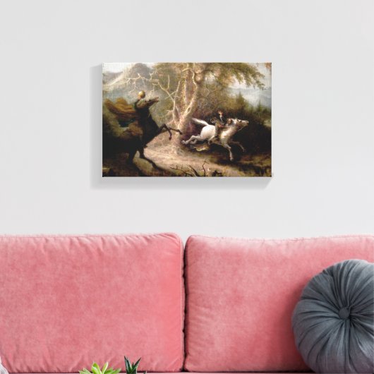 Sleepy Hollow Hoofdloze Ruiter ingelijst Canvas Afdruk (Insitu (Woonkamer))