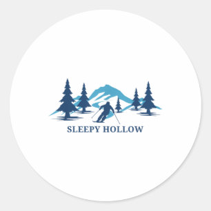 Sleepy Hollow Iowa Ski Resort Skiën Skier _1 Ronde Sticker