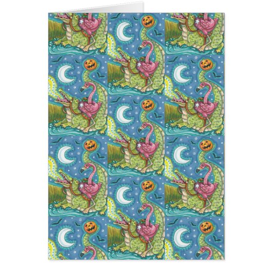 SLEEPY HOLLOW PINK FLAMINGO EN CROC HALLOWEEN-KAAR (Voorkant)