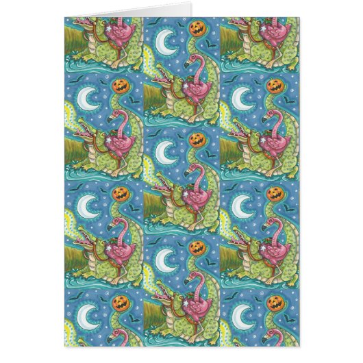 SLEEPY HOLLOW PINK FLAMINGO EN CROC HALLOWEEN-KAAR (Voorkant)