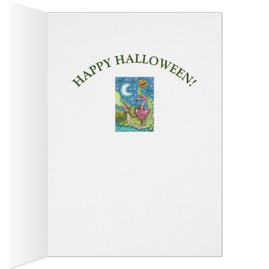 SLEEPY HOLLOW PINK FLAMINGO EN CROC HALLOWEEN-KAAR (Binnen (Rechts))