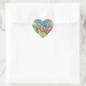 SLEEPY HOLLOW PINK FLAMINGO STICKER SHEET Heart (Tas)
