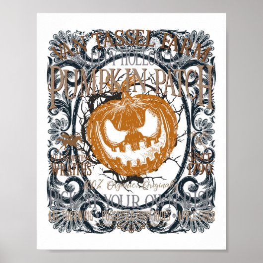Sleepy Hollow Pumpkin Picking Boerderij Grappig Ha Poster (Voorkant)