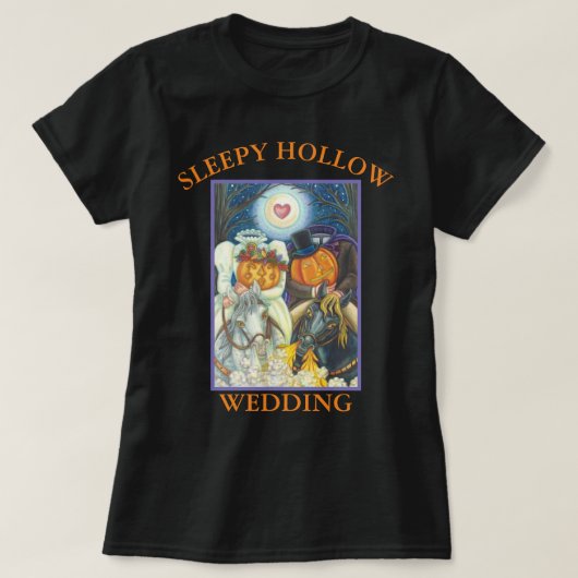 SLEEPY HOLLOW WEDDING HALLOWEEN BASIC T SHIRT Blk (Design voorkant)