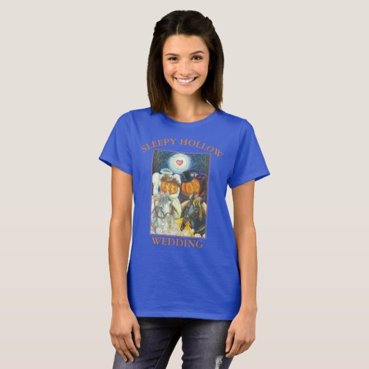 SLEEPY HOLLOW WEDDING HALLOWEEN BASIC T-SHIRT Blu (Voorkant volledig)