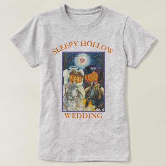 SLEEPY HOLLOW WEDDING HALLOWEEN BASIC T SHIRT Grey (Design voorkant)