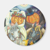 SLEEPY HOLLOW WEDING HALLOWEEN MAGNET Round (Voorkant)