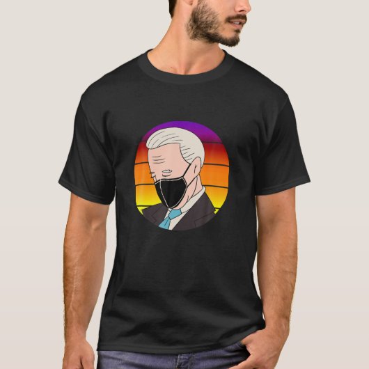 Sleepy Joe Biden Wearing Mask Funny Meme Biden Sle T-shirt (Voorkant)