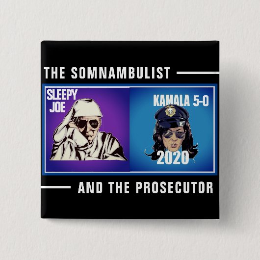 Sleepy Joe en Kamala 5-0 Button (Voorkant)