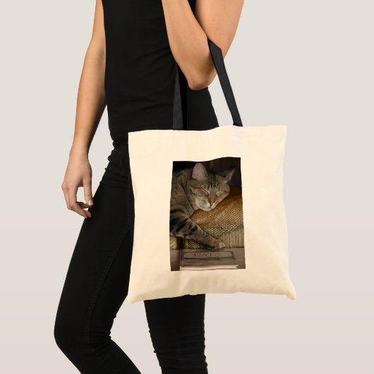 Sleepy Kat Book Bag Tote Bag (Voorkant (product))