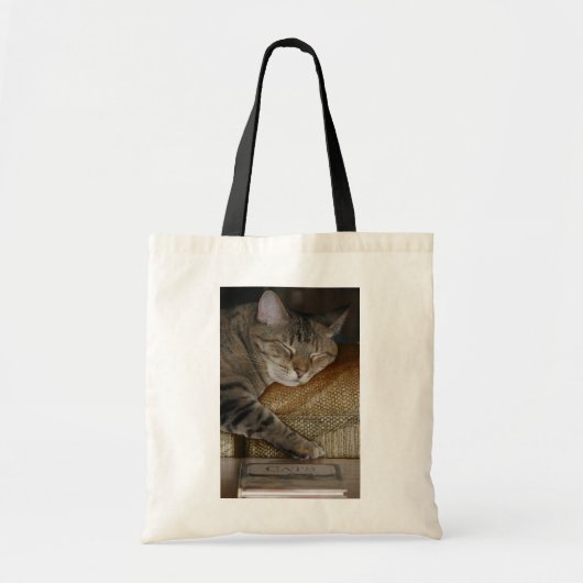 Sleepy Kat Book Bag Tote Bag (Voorkant)