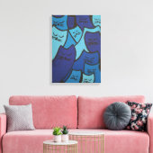 Sleepy Katten Canvas Print (Insitu (Woonkamer))