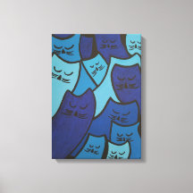 Sleepy Katten Canvas Print
