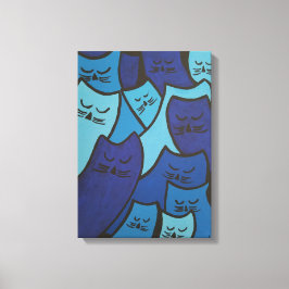 Sleepy Katten Canvas Print