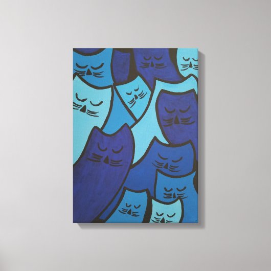 Sleepy Katten Canvas Print (Voorkant)