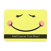 Sleepy Kawaii Happy Face Magneet (Horizontaal)