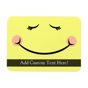 Sleepy Kawaii Happy Face Magneet