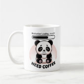 Sleepy Kawaii Panda Motivation Loading Koffiemok (Links)
