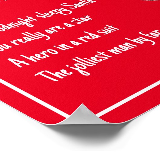 Sleepy Kerstman Kerstmis Poster (Hoek)