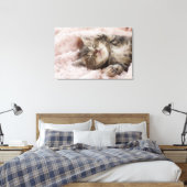 Sleepy Kitten Canvas Afdruk (Insitu (Slaapkamer))