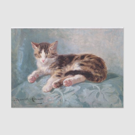 Sleepy Kitten · Henriette Ronner-Knip (1821-1909) Tissuepapier (Voorkant)