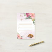 Sleepy kitten illustratie meisje to-do-list post-it® notes (Op bureau)