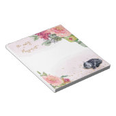 Sleepy Kitten Illustration Girl Daily Activity Notitieblok (Schuin)