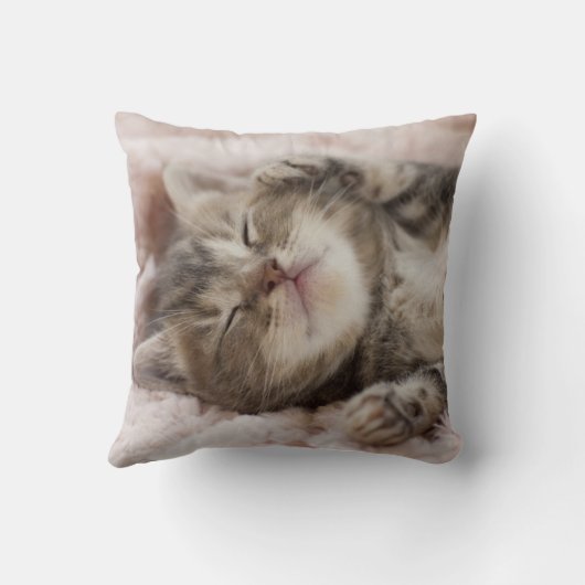 Sleepy Kitten Kussen (Achterkant)