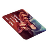 Sleepy Kitten Magent Magneet (Rechterzijde)