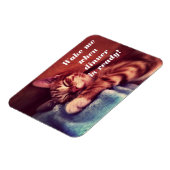 Sleepy Kitten Magent Magneet (Linkerzijde)