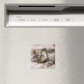 Sleepy Kitten Magneet (Insitu (Vaatwasser))