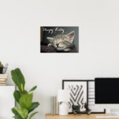 Sleepy Kitten Poster (Thuiskantoor)