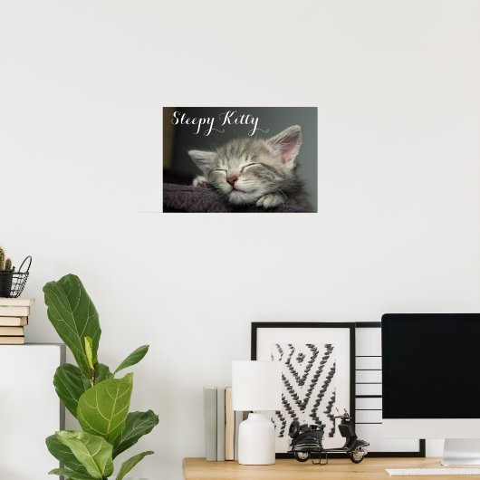 Sleepy Kitten Poster (Thuiskantoor)