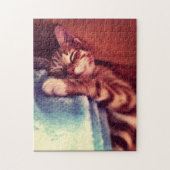 Sleepy Kitten Puzzle Legpuzzel (Verticaal)