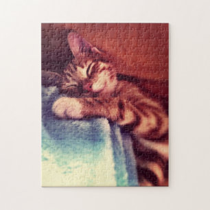 Sleepy Kitten Puzzle Legpuzzel