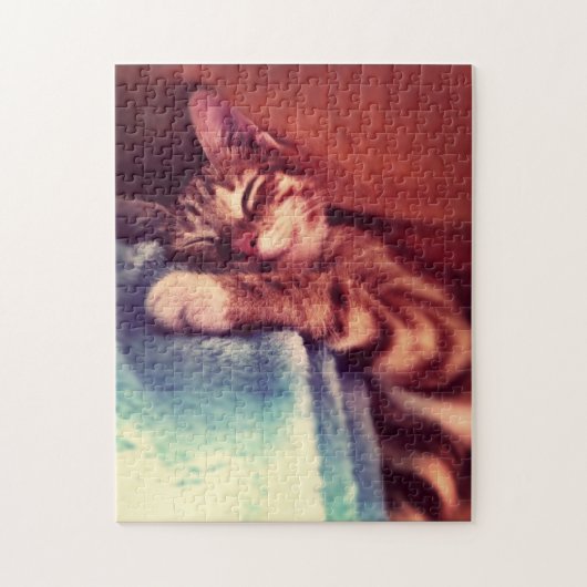 Sleepy Kitten Puzzle Legpuzzel (Verticaal)