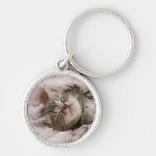 Sleepy Kitten Sleutelhanger (Voorkant)