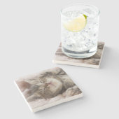 Sleepy Kitten Stenen Onderzetter (Zijkant)